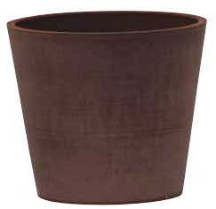 TRUNCATED CONE POT 30CM BROWN