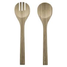 NAT BAMBOU SALAD CUTLERY X2