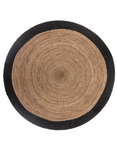 CARPET JUTE BLACK BORDER D120