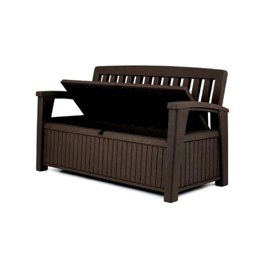 PATIO STORAGE BENCH BROWN KETER 138X59X82