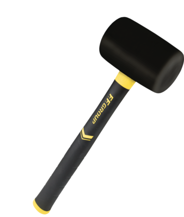 RUBBER MALLET HAMMER WITH FIBERGLASS HANDLE 910 GR FF GROUP