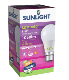 SUNLIGHT LED 11W A60 LAMB B22 1050LM 6500K FROSTED