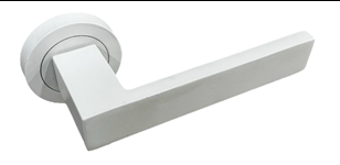 ECO LINE DOOR HANDLES Z01-Z133 WHITE MAT (ROUND BASE)