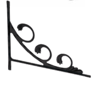 BRACKETS 'ANTICUA B' BLACK 20CM