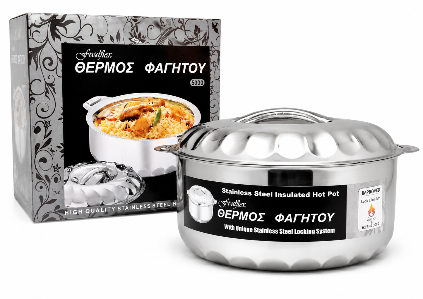 FOODFLEX HOT POT STAINLESS STEEL 10000ML