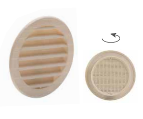 VENTILATION GRILL ABS ? 11.8CM RECESS MOUNTING + NET WHITE