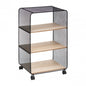 METAL/WOOD 3 CASES SHELVES