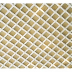 FIXED PLASTIC TRELLIS WHITE CE 1X2M 18MM