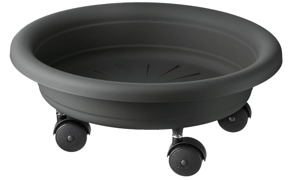 SAUCER WITH WHEELS 33CM ANTHRACI