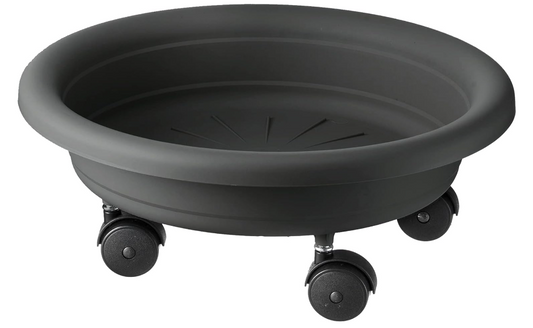 SAUCER WITH WHEELS 33CM ANTHRACI