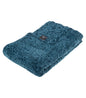 THROW CHENIL FLOWER BLUE 130X180