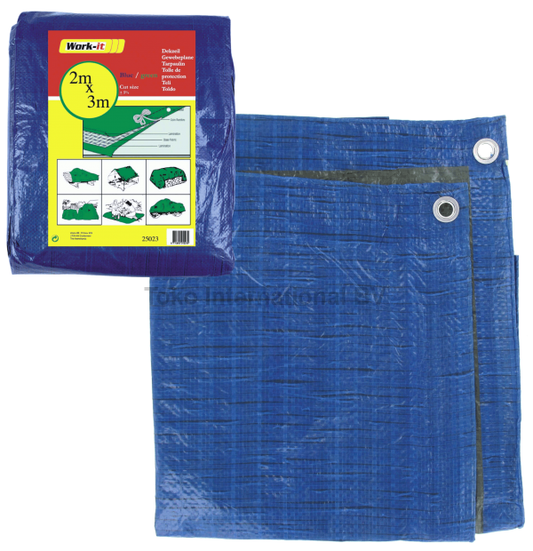 TARPAULIN P.E. BLUE 5X8M