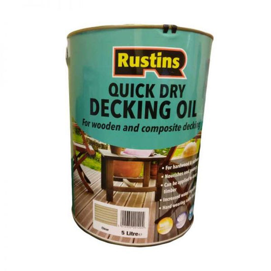 DECKING OIL CLEAR 5LTR RUSTINS