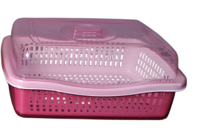 COLANDER PLASTIC WITH STORAGE BASKET&COVER SMALL