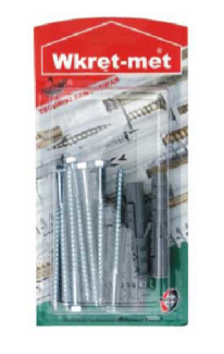 NYLON PLUG & HEX HEAD SCREW 10X60 8PCS