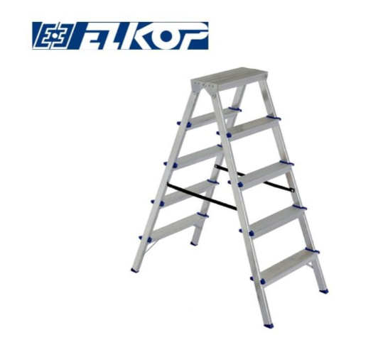 ELKOP DOUBLE SIDE ALUMINIUM LADDER 5 STEPS