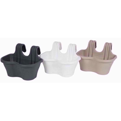 BALCONY PLANTER 3ASS CLR PP 36 1,95 36,5X20,5X26CM BC