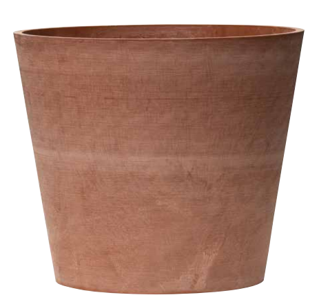 TRUNCATED CONE POT 40CM BROWN