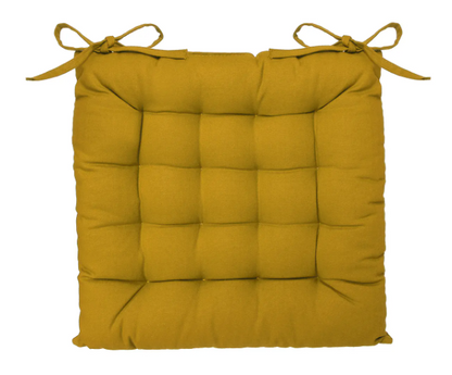YELLOW CHAIR CUSHION 38X38CM