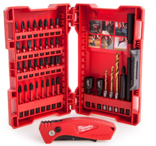 MILWAUKEE SHOCKWAVE SET 40PCS DRILL BITS AND 1PCS KNIFE
