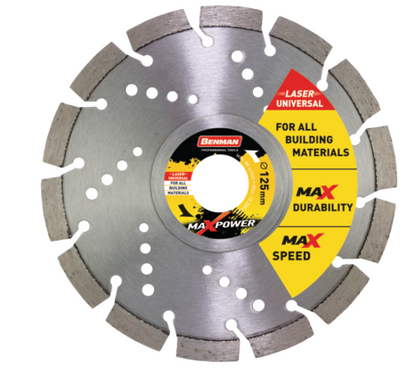 DIAMOND CUTTING BLADE MAXPOWER LASER UNIVERSAL 115X2,4X10MM BENMAN