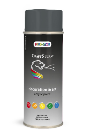 ΣΠΡΕΪ ΒΑΦΗΣ DUPLI-COLOR CRAFTS ΣΚΟΥΡΟ ΓΚΡΙ RAL 7012 400ML