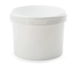 BUCKET 10L ALWDL ROUND WHITE WITH PLASTIC HANDLE