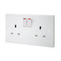 2-GANG SINGLE POLE SW/SOCKET 13A WHITE