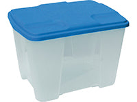 MULTIUSE BOX PLASTIC L390X290XH272MM W/TRANSPARENT BOTTOM+BLUE COVER