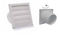 VENTILATION GRILL ABS ? 10-13CM RECESS MOUNTING MOVABLE FLAPS WHITE