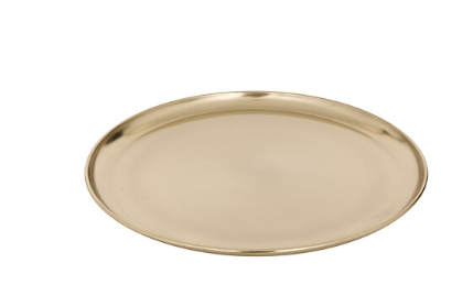 GOLD METAL TRAY 37CM