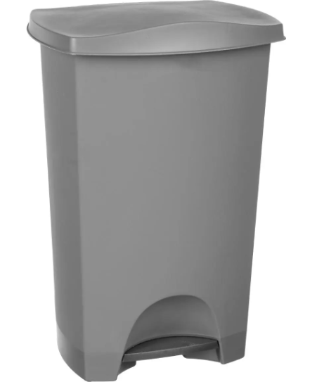 DUSTBIN PLASTIC WITH PEDAL 42L GREY