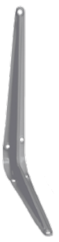 BRACKET SHELF NERVED 200X250MM BLACK