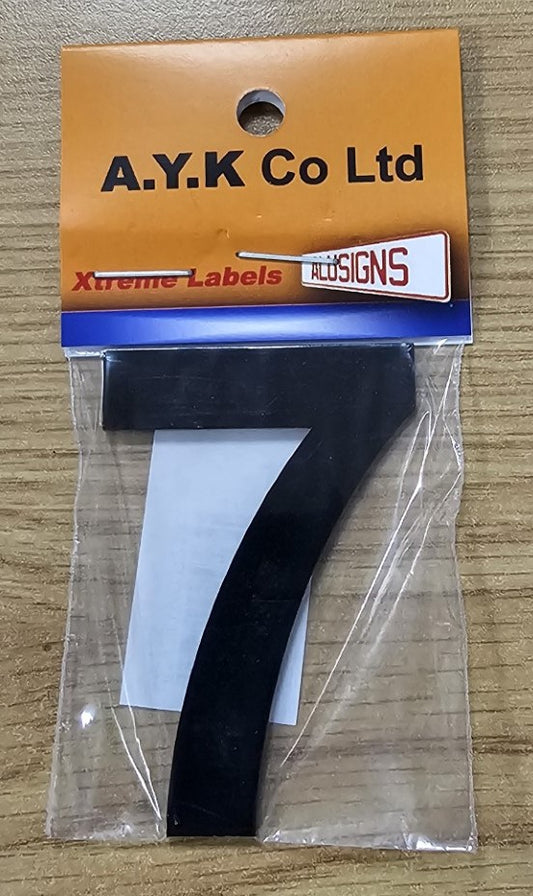 SIGN PVC HOUSE NUMBER "7" 6CM