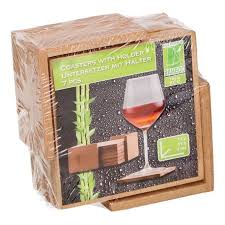 COASTERS BAMBOO 7PCS