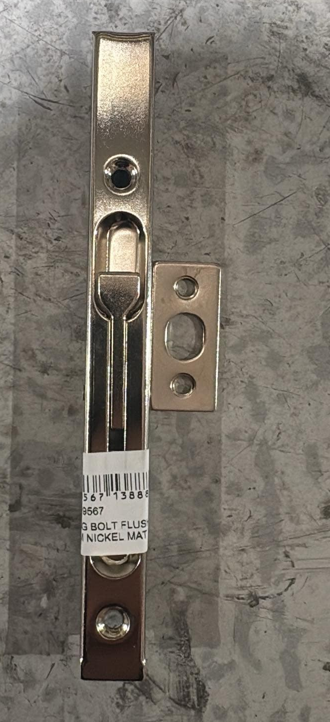SLIDING BOLT FLUSH 15CM NICKEL MAT