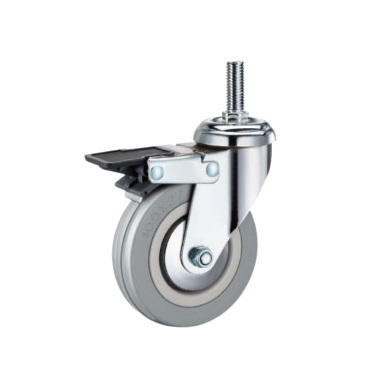 CASTER WHEEL THREADED STOPER 125MM