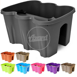 FLOWERPOT BALCONY PP 6ASS 36 2,10 29X38X20CM 430GR. 12PCS IN DSP