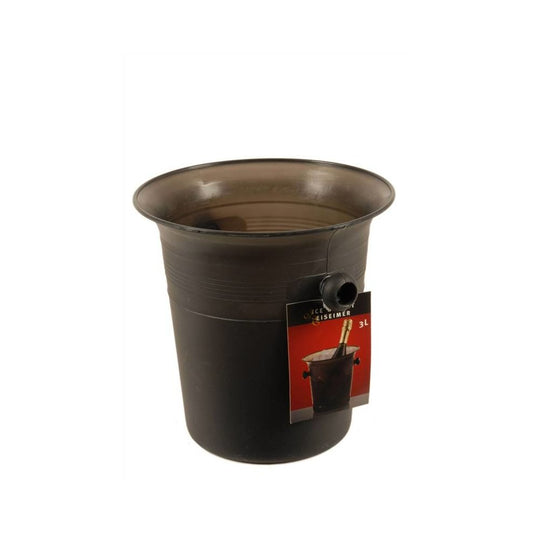 ICE BUCKET PLASTIC BLACK 3LTR