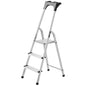 ALUMINIUM STEPLADDER WITH WORK TRAY 7 RUNGS PLATFORM HEIGHT 1,5M