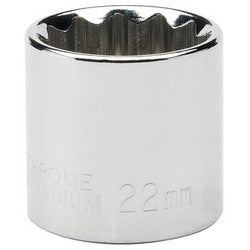 METRIC SOCKETS 12POINT 3/8" 22MM