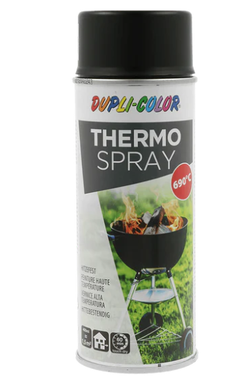 DUPLI-COLOR THERMO SPRAY BLACK 690°C 400ML