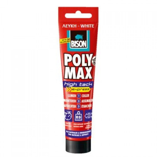 BISON POLY MAX INSTANT GRIP WHITE TUBE 165G