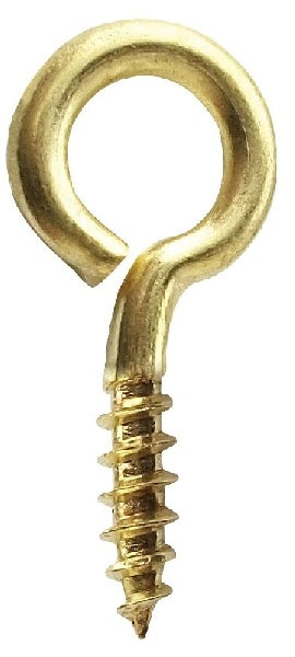 EYE SCREW HOOK F/WOOD NFEO 19X50MM 10PCS BRASS