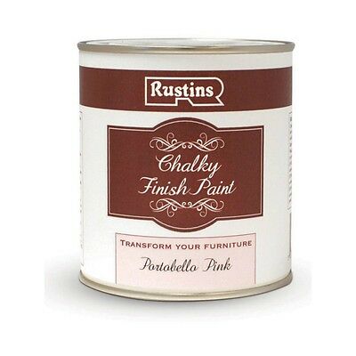 CHALKY FINISH PAINT PINK 250ML RUSTINS