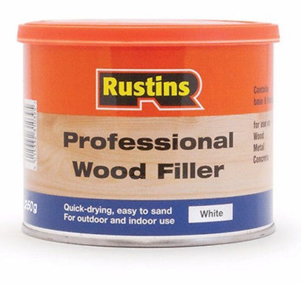 PROFESSIONAL WOOD FILLER WHITE RUSTINS 250GR