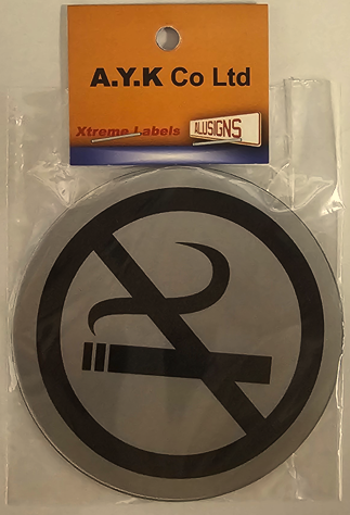 SIGN "NO SMOKING" 8.3X8.3 ALUC