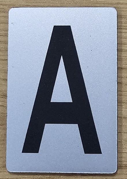 SIGN HOUSE LETTER "A" 6X4 SILVER