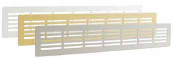 VENTILATION GRILL ALUMINIUM 6.6X28CM DECOR RECESS MOUNTING SILVER