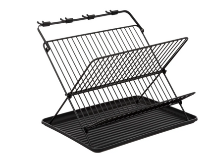 2TIER FOLD DISH DRAIN BLK BR2